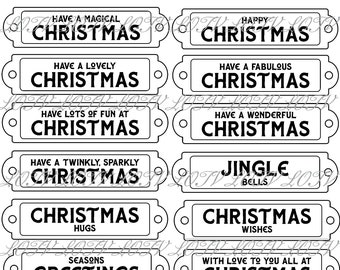 LOTV Digi Stamp - AS - 60 Everything Christmas - Sentiment Labels , Christmas, Digital