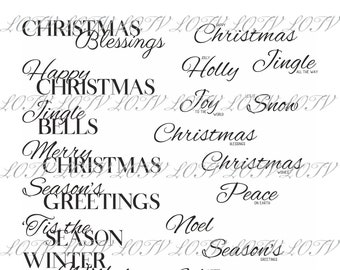 LOTV Digi Stamp Set - Elegant Christmas Sentiments, Digital