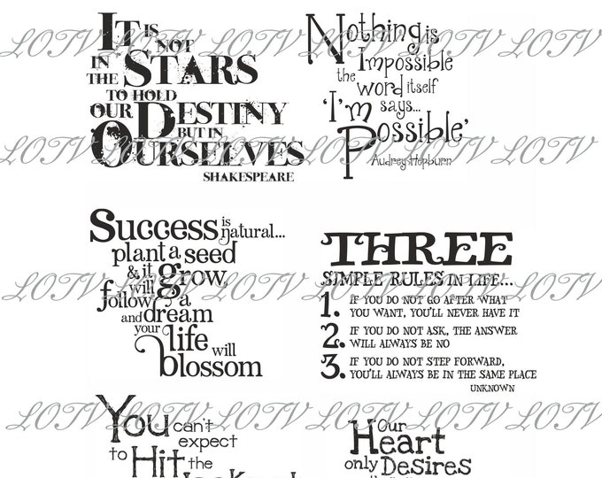 LOTV Digi Stamp Set - Quotables Go For It, Digital