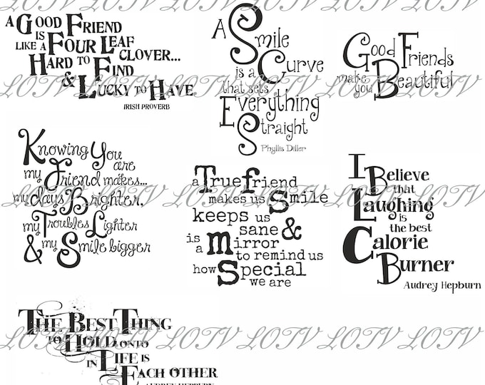 LOTV Digi Stamp Set - Quotables Friendship, Digital