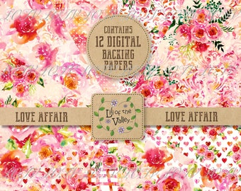 LOTV Backing Paper Set - AP - Love Affair, JPEG, Digital