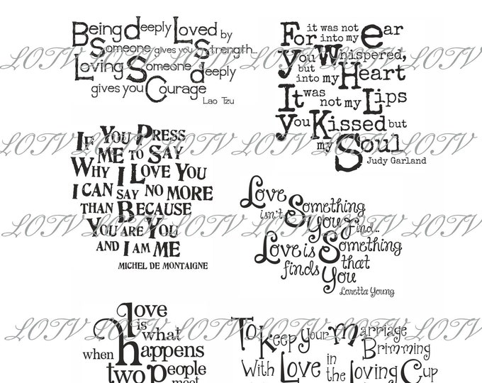 LOTV Digi Stamp Set - Quotables Love, Digital