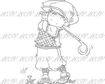 LOTV Digi Stamp - AS - Vintage Boys - Teeing Off, JPEG, Digital