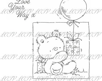 Lotv Digi Stamp - IH - Sending Love, JPEG, Bear, Digital