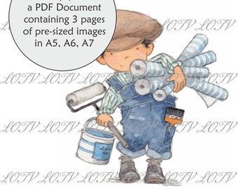 LOTV Full Colour Simply Print - AS - Wallpaper Paste, 3 Page PDF Ready to Print Document, Digital