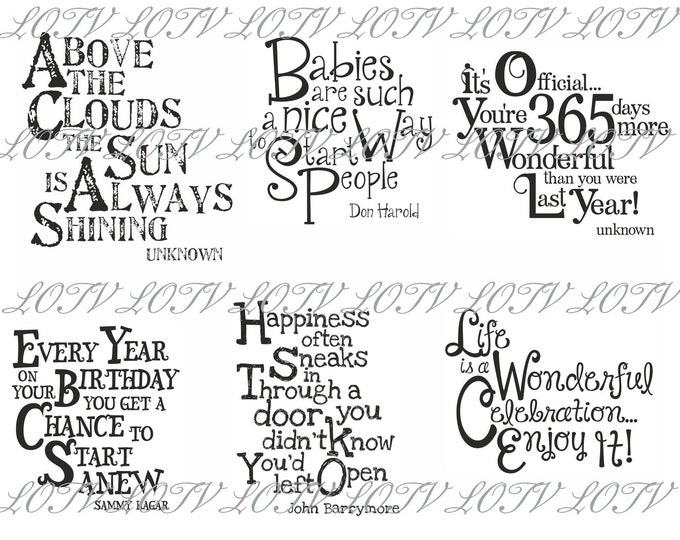 LOTV Digi Stamp Set - Quotables Celebrate, Digital