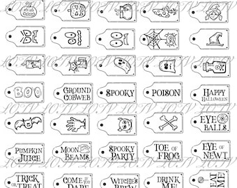 LOTV Digi Stamp Set - Spooky Sentiment Tags