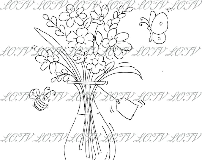 Lili of the Valley Digi Stamp - IH - If Friends Were Flowers, JPEG, Digital