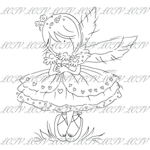 LOTV Digi Stamp - AS - Fairy Lily Madeliefjes, JPEG, Digitaal