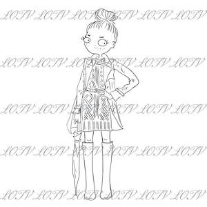 Lotv Digi Stamp - Durch und durch moderne Misses, JPEG, September, Teenager, Junge Frau, Herbst, Neuer Job, Trendy, City, Digital
