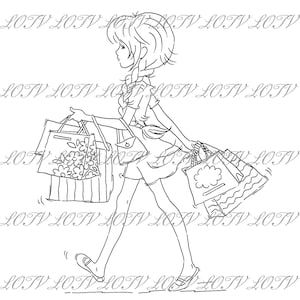 LOTV Digi Stamp - AS - Jasmine Shopping, JPEG, Digitaal
