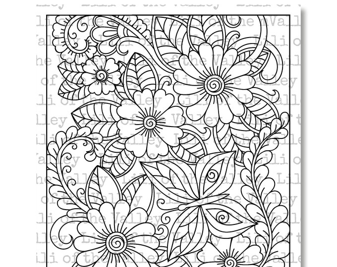 Flower Panel - A5 Stamp Set