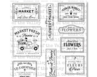Flower Market - A5 Stamp Set