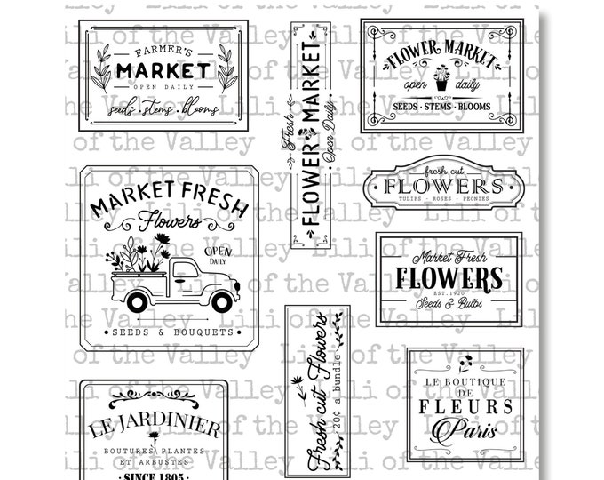 Flower Market - A5 Stamp Set