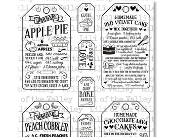 Everyday Recipe Tags - A5 Stamp Set - Advanced Orders