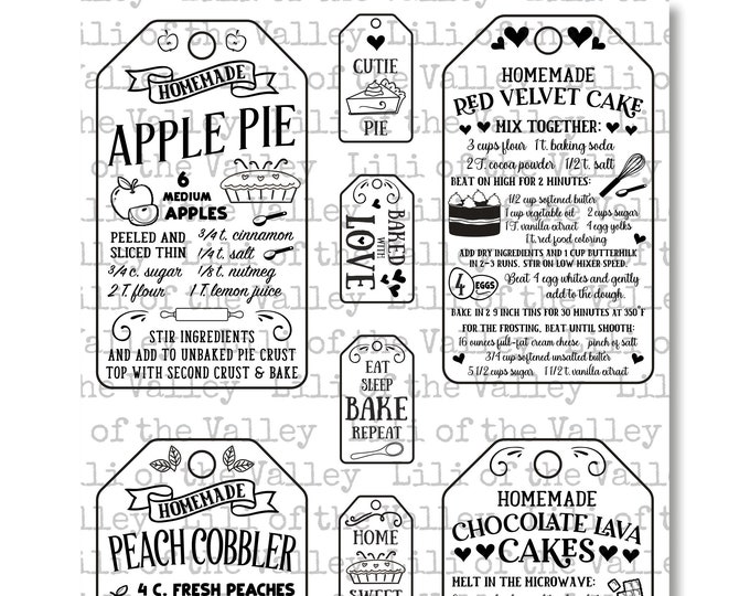 Everyday Recipe Tags - A5 Stamp Set