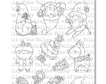 Folky Gnomes - A5 Stamp Set