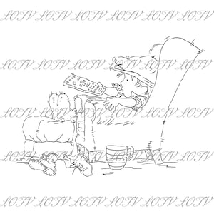 LOTV Digi Stamp - AS - Vintage Boys - Put Your Feet Up, JPEG, Jungen, Männer, Geburtstag, männlich, Digital