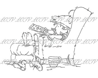 LOTV Digi Stamp - AS - Vintage Boys - Put Your Feet Up, JPEG