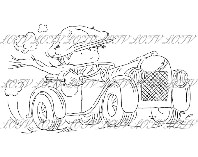 LOTV Digi Stamp - AS - Vintage Boys - Toot Toot, JPEG, Digital