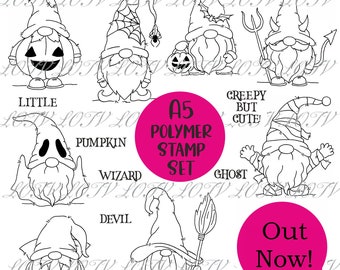 Halloween Gnomes - LOTV A5 Polymer Stamp Set