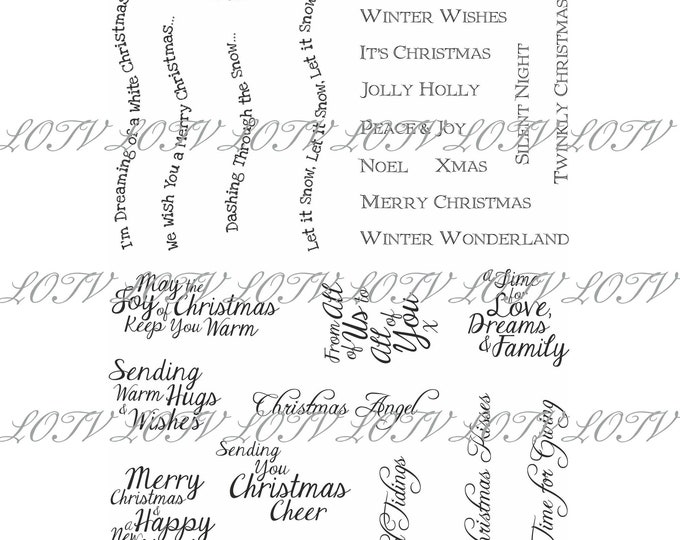 LOTV Digi Stamp Set- Christmas Wishes, Digital