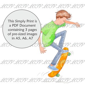 LOTV Full Colour Simply Print - AS - Oliver Skateboard, documento PDF de 3 páginas listo para imprimir, digital