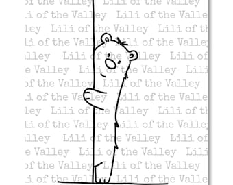 Sello digital LOTV - Oso asomándose