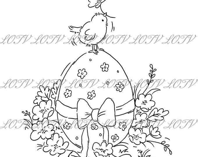 Lili of the Valley Digi Stamp - Easter Chick, JPEG, Cute, Bird, Easter, Spring, Sweet, Animal, Digital
