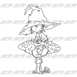 LOTV Digi Stamp - AS - Spookachtige paddenstoel, digitaal