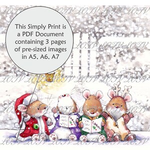 LOTV a colori Simply Print - IH - Christmouse Carols, PDF di 3 pagine, digitale