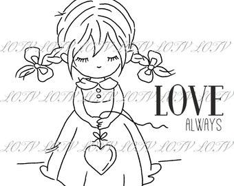 LOTV Digi Stamp - AS - Grace - Love, JPEG, Girl, Digital, Artwork
