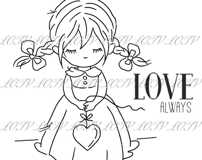 LOTV Digi Stamp - AS - Grace - Love, JPEG, Girl, Digital, Artwork