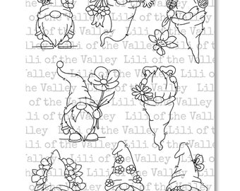 Flower Gnomes - A5 Stamp Set