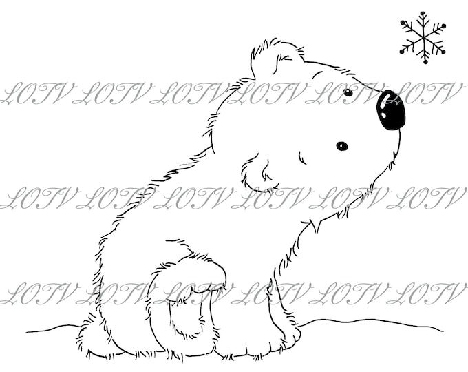 Lili of the Valley Digi Stamp - Polar, JPEG, Christmas, Xmas, Noel, Festive, Snow, Digital