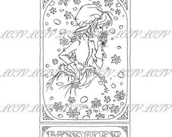 LOTV Digi Stamp - AS - Seasons Girls - Winter, JPEG, Cute, Girl, Birthday, Sweet, Female, Digital, Artwork
