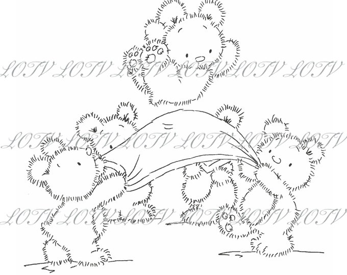 Lotv Digi Stamp - IH - Birthday Bumps, JPEG, Bear, Digital