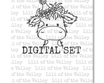 LOTV Digi Stamp - Party Animals - Cow