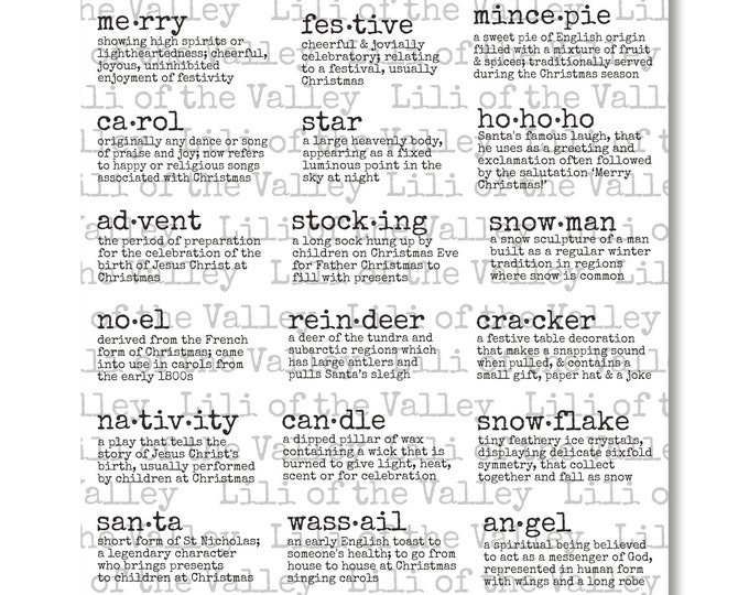 Festive Definitions - A5 Stamp Set