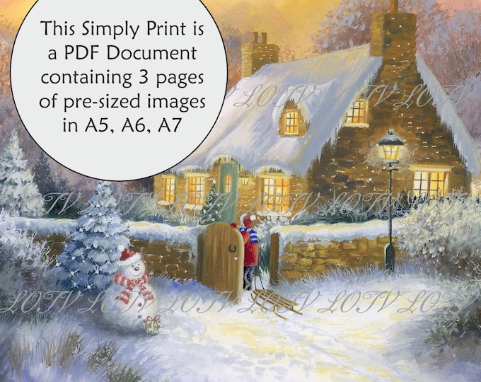 Lili of the Valley Full Colour Simply Print - Cosy Cottage, 3 Page Ready to Print PDF Document, Digital
