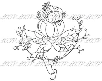 LOTV Digi Stamp - AS - Willow Fairy, Jpg, Png, Digital, Artwork