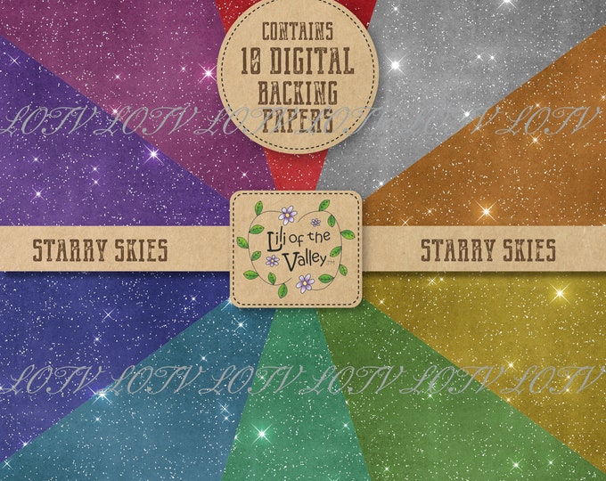 LOTV Backing Paper Set - KR - Starry Skies, JPEG, Digital