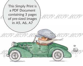 LOTV Full Colour Simply Print - AS - Racing Green, 3 Page PDF Ready to Print Document, Digital