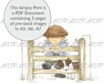 LOTV Full Colour Simply Print - AS - In the Country, 3 Page PDF Ready to Print Document, Digital