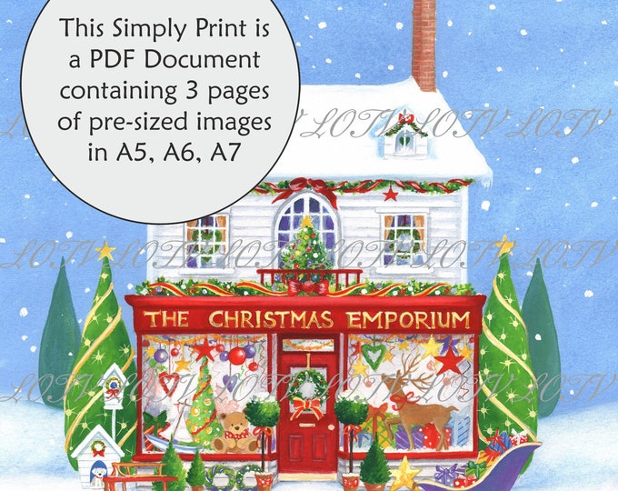 Lili of the Valley Full Colour Simply Print - The Christmas Emporium, 3 Page Ready to Print PDF Document, Digital