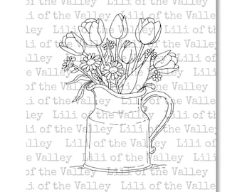 LOTV Digi Stamp - Tulip Jug