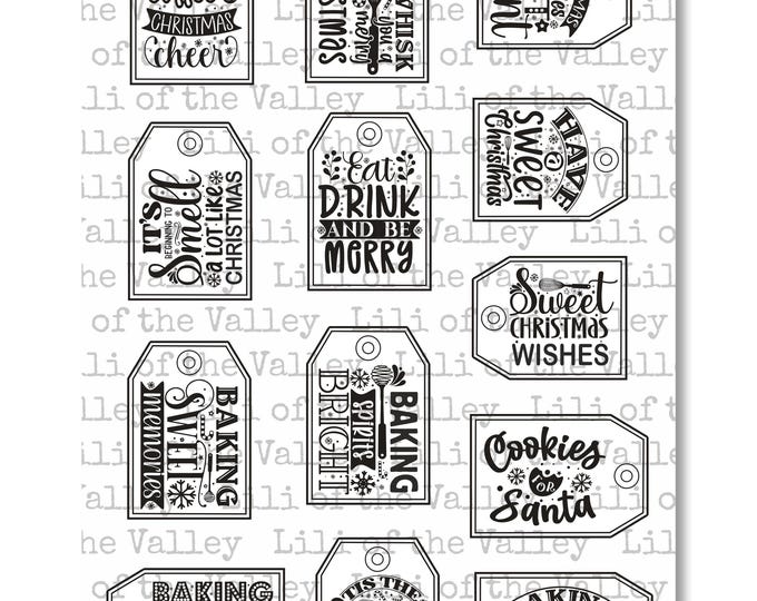 Christmas Baking Tags - A5 Stamp Set - Etsy