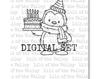 LOTV Digi Stamp - Party Animals - Penguin