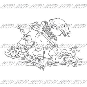 LOTV Digi Stamp - AS - Vintage Boys - Moestuin, JPEG, Jongens, Mannen, Verjaardag, Man, Digitaal