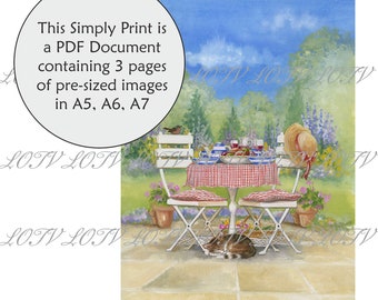 Lili of the Valley Full Colour Simply Print - Al Fresco - Gardens, Floral, Spring, Summer, 3 Page PDF Ready to Print Document, Digital